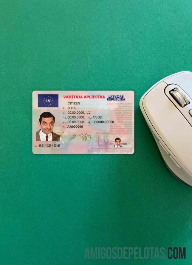 Letônia DL fotovisual frontal baixar para verificação